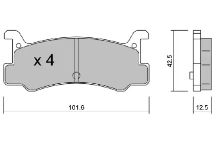 Комплект тормозных колодок AISIN BPMZ-2002